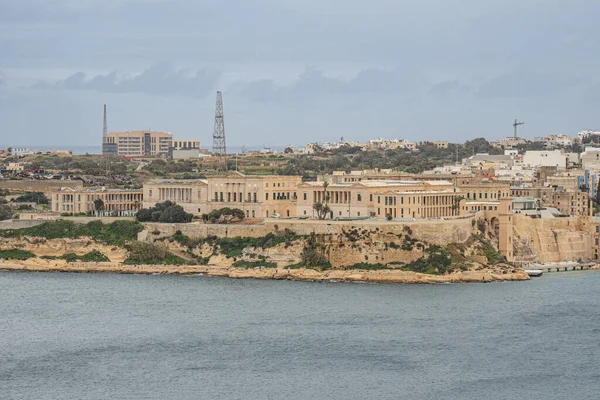 Vista Aérea Las Ciudades Valeta Malta Desde Los Jardines Barrakka —  Fotos de Stock