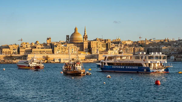 Skyline Valletta Sliema Harbour Νήσος Της Μάλτας Μάλτα Μαρτίου 2020 — Φωτογραφία Αρχείου