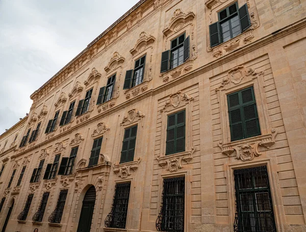 Casa Fachada Cidade Valletta Ilha Malta Malta Março 2020 — Fotografia de Stock