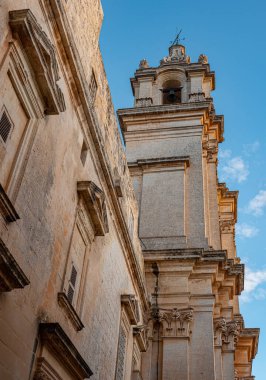 Mdina Malta 'daki tipik binalar - seyahat fotoğrafçılığı