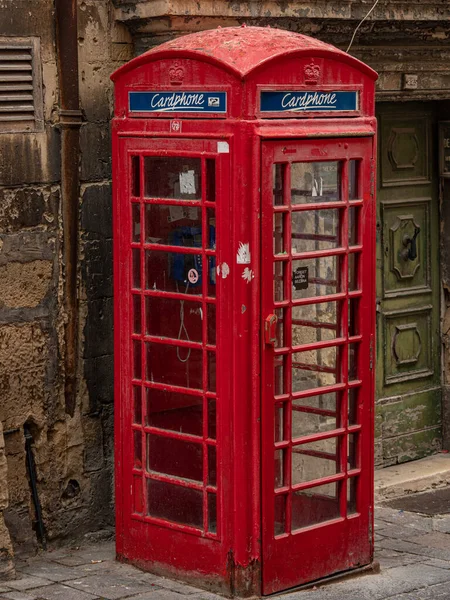 Britische Telefonzelle Der Stadt Valletta Insel Malta Malta März 2020 — Stockfoto