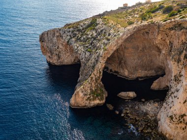 Malta 'daki Blue Grotto' da inanılmaz mavi su - seyahat fotoğrafçılığı