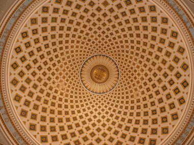 Mosta Rotunda 'nın Kubbesi - Malta Adası' ndaki ünlü katedral - Malta Adası, Malta - 5 Mart 2020