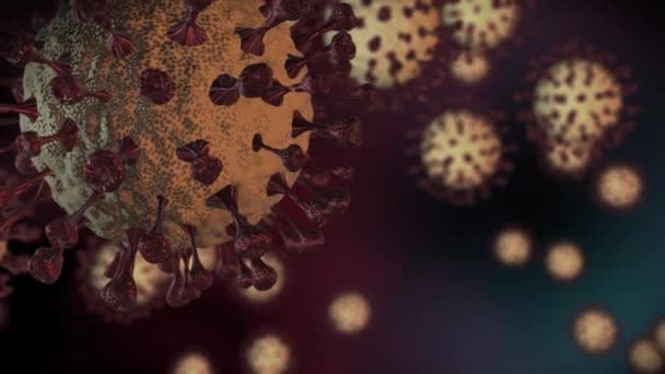 El virus Corona SARS CoV 2 - Enfermedad de Covid 19 — Vídeos de Stock