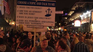 Dindar vaiz - bir konu seçin ve benimle konuşun - NEW ORLEANS, ABD - 17 Nisan 2016 - seyahat fotoğrafçılığı