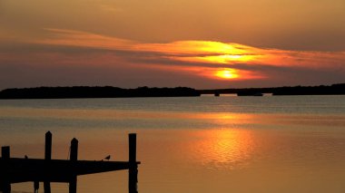 Güzel Florida Keys gün batımında - seyahat fotoğrafçılığı