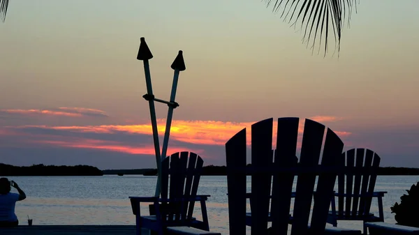 Prachtige baai in de Florida Keys in de avond - KEY WEST, Verenigde Staten APRIL 13, 2016 - reizen fotografie — Stockfoto