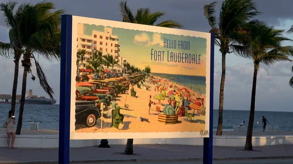 Welcome to Ft. Lauderdale Beach - FORT LAUDERDALE, USA 12 апреля 2016 — стоковое фото