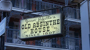 Old Absinthe House in New Orleans French Quarter - NEW ORLEANS, USA - APRIL 17, 2016 - travel photography clipart