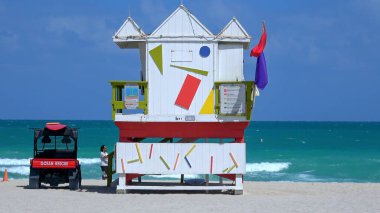 Miami Beach 'teki tipik bir kurtarma evi - MIAMI, ABD 10 Nisan 2016