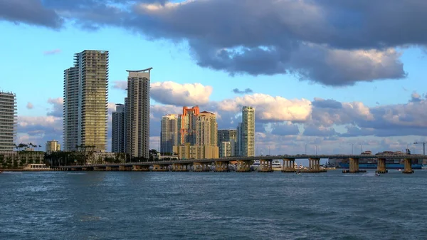 Miami Beach Skyline-ja délután — Stock Fotó