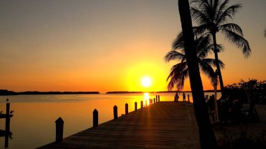 ABD Keys 'te harika bir iskele.