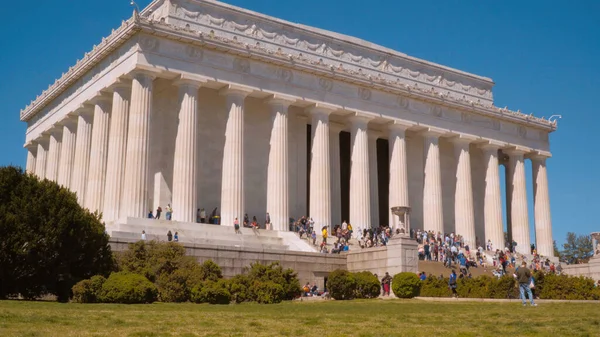 워싱턴 DC 에 있는 에이브러햄 링컨 기념관 - 여행 사진 — 스톡 사진