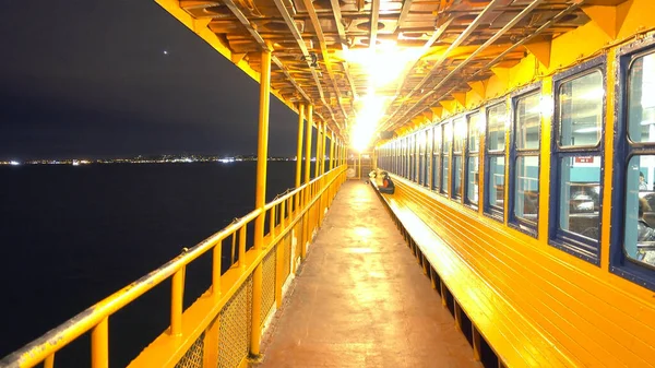 Staten Island Ferry at night - travel photography — Stock Photo, Image