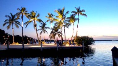 ABD Keys - Akşamları güzel iskele - ISLAMORADA, ABD - 12 Nisan 2016