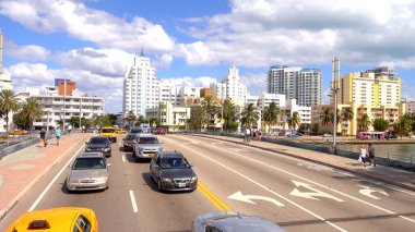 Miami Plajı Sokak Manzarası - MIAMI, ABD 10 Nisan 2016