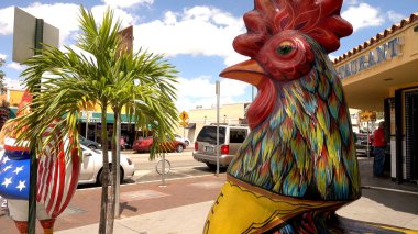 Calle Ocho Little Havana 'daki penis heykeli Miami - MIAMI, ABD 10 Nisan 2016