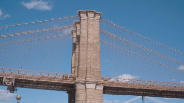 Brooklyn Köprüsü New York Manhattan 'dan Brooklyn' e - seyahat fotoğrafçılığı