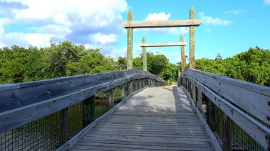 Miami 'deki sahil köprüsü - MIAMI, ABD 10 Nisan 2016