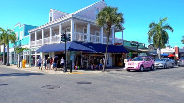Tipik Key West evi Duval Caddesi - Key West, ABD - 12 Nisan 2016