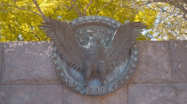 Washington 'daki Roosevelt Memorial' da Amerikan Kartalı - seyahat fotoğrafçılığı