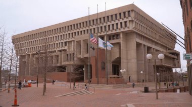 Kongre Caddesindeki Boston Belediye Binası - BOSTON. Birleşik Devletler - 5 Nisan 2017