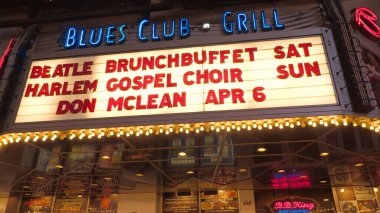 Ünlü B.B. Times Meydanı Manhattan 'daki King Tiyatrosu ve Mekanı - New York Şehri, ABD - 2 Nisan 2017