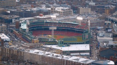 Boston Fenway Park Stadyumu - hava manzaralı - BOSTON. Birleşik Devletler - 5 Nisan 2017
