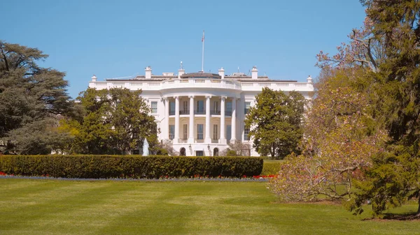 Jardín de la Oficina Oval y Presidentes en la Casa Blanca de Washington DC - fotografía de viajes — Foto de Stock