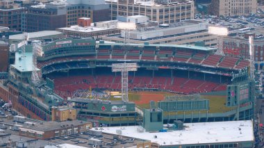 Boston Fenway Park Stadyumu - hava manzaralı - BOSTON. Birleşik Devletler - 5 Nisan 2017