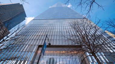 Yeni ve modern One World Trade Center Building - New York 'taki en uzun gökdelen - NEW YORK CITY, USA - 2 Nisan 2017