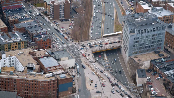 Vista aerea sulla città di Boston - fotografia di viaggio — Foto Stock