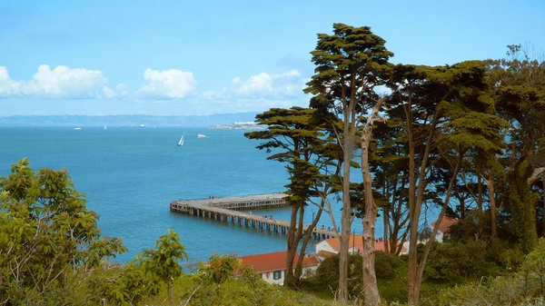 Gyönyörű San Francisco Bay - látkép a Battery East Park - utazási fotózás — Stock Fotó
