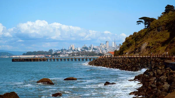 Wonderful San Francisco Bay - view from Golden Gate Bridge - travel photography — Stock Photo, Image