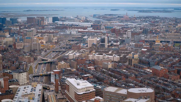 Boston şehrinin havadan görünüşü - seyahat fotoğrafçılığı — Stok fotoğraf