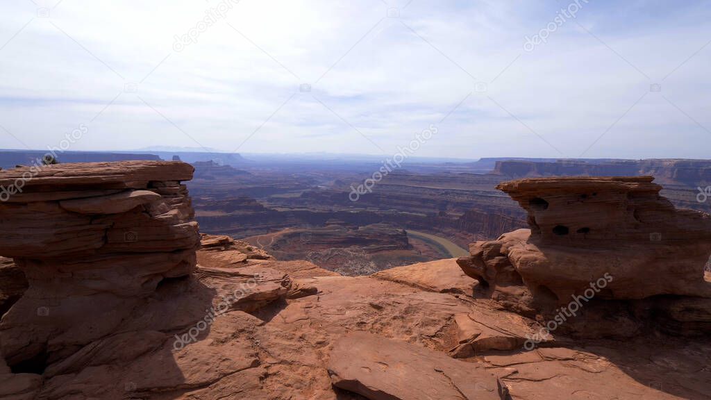 Dead Horse Point in Utah - wide angle view