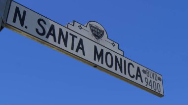 Beverly Hills Santa Monica Bulvarı - CALIFORNIA, ABD - 18 Mart 2019