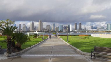 Centennial Park Coronado, San Diego Skyline bakış açısıyla - CALIFORNIA, ABD - 18 Mart 2019