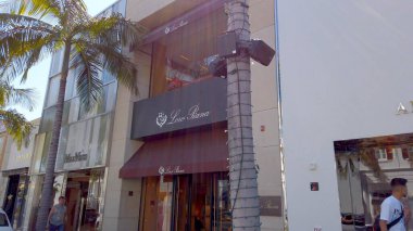 Beverly Hills 'teki Rodeo Drive - özel mağazalar - LOS ANGELES, ABD - 1 Nisan 2019