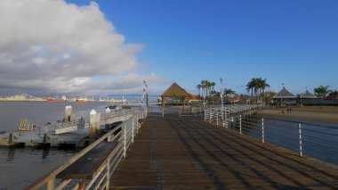 Beautiful Coronado Pier at San Diego bay - CALIFORNIA, USA - MARCH 18, 2019 clipart