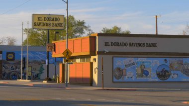 Tarihi Lone Pine kasabasındaki El Dorado Tasarruf Bankası - Lone PINE CA, ABD - 29 Mart 2019