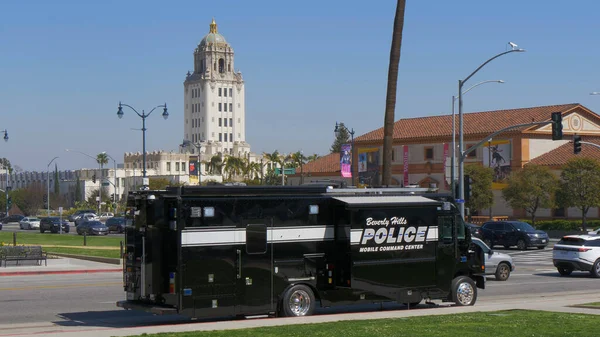 Beverly Hills Polis Mobil Komuta Merkezi - CALIFORNIA, ABD - 18 Mart 2019 — Stok fotoğraf