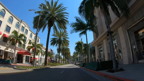 Driving on Rodeo Drive in Beverly Hills - LOS ANGELES. USA - MARCH 18, 2019 — Stock Photo, Image