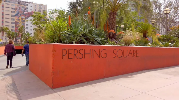 Pershing Square Los Angeles Downtown - LOS ANGELES, Estados Unidos - 1 de ABRIL de 2019 — Foto de Stock