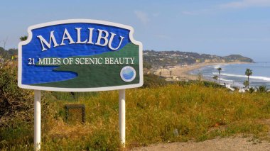 PCH-MALIBU, ABD 'deki Malibu tabelasına hoş geldiniz 29 Mart 2019