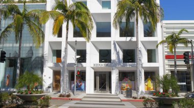 Hermes mağazası Beverly Hills Rodeo Drive - CALIFORNIA, ABD - 18 Mart 2019