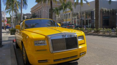 Beverly Hills, Rodeo Drive 'da Rolls Royce Otomobili - CALIFORNIA, ABD - 18 Mart 2019