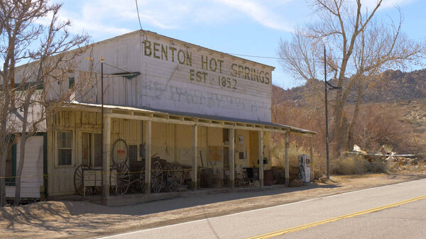 Historic ghost town of Benton in the Sierra Nevada - BENTON, USA - MARCH 29, 2019