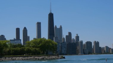 Chicago 'nun Michigan Gölü' nden görünüşü - Chicago, Birleşik Devletler - 11 Haziran 2019