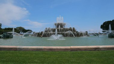 Chicago Grant Park 'taki ünlü Buckingham Çeşmesi - ŞİCİKA, Birleşik Devletler - 11 Haziran 2019
